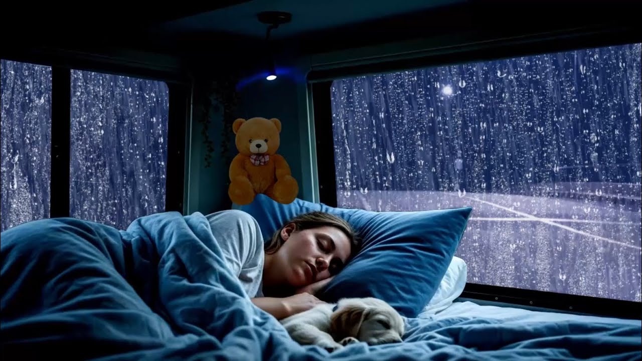 Night Rain Car Drive 🌧️ Soothing Rain Sounds & Windshield Wipers for Deep Sleep and Focus