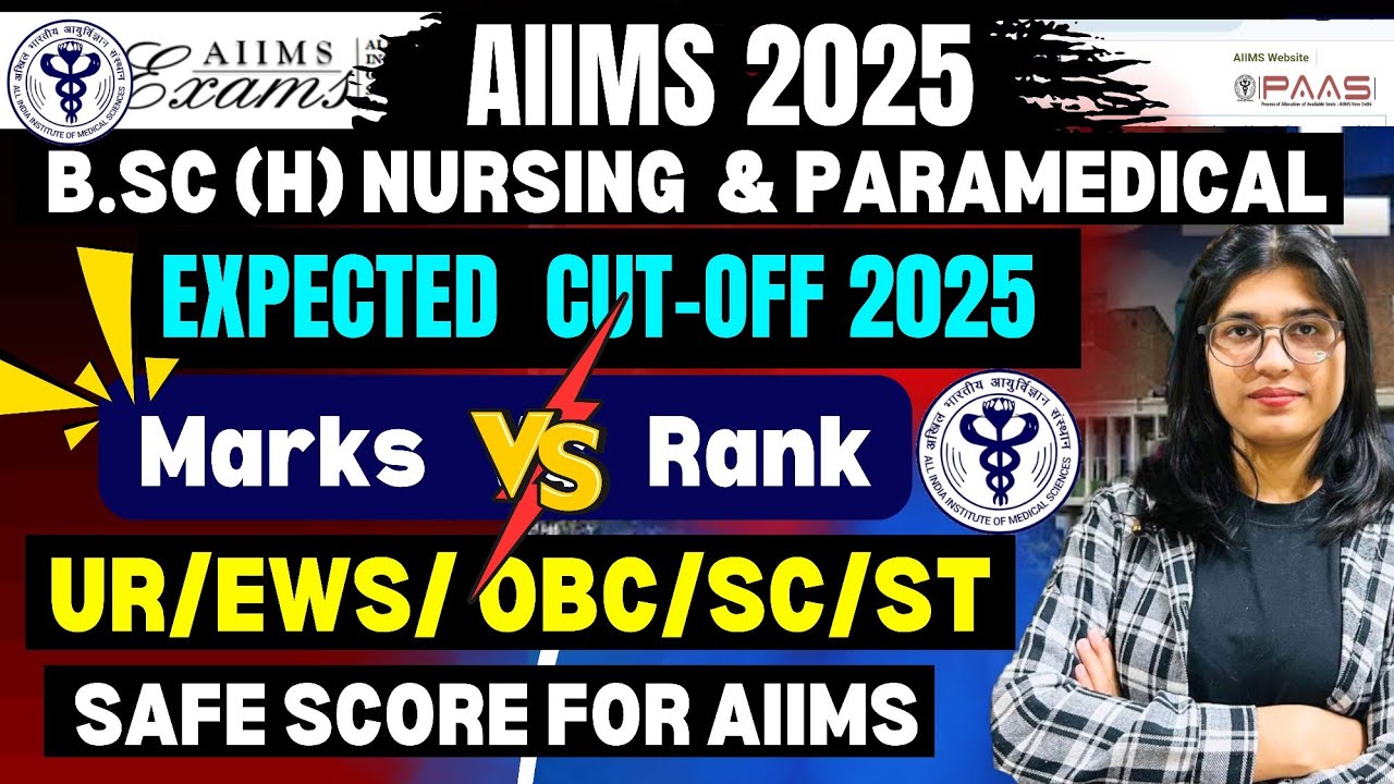 AIIMS BSc Nursing 2025 Cut-Off Prediction | Marks vs Rank Comparison with 2024
