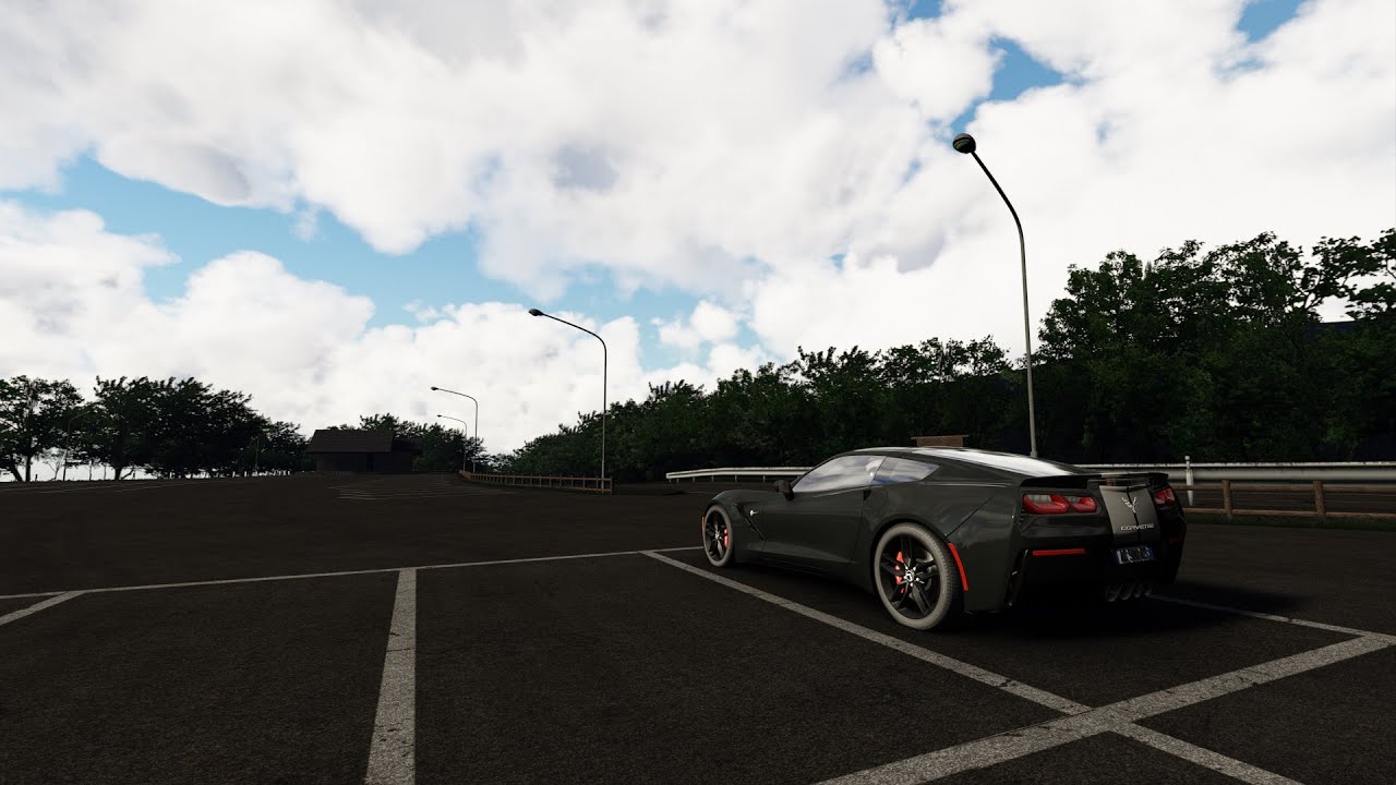 Assetto Corsa, time attack on kr Myogi in Corvette C7 Stingray, a 4:06