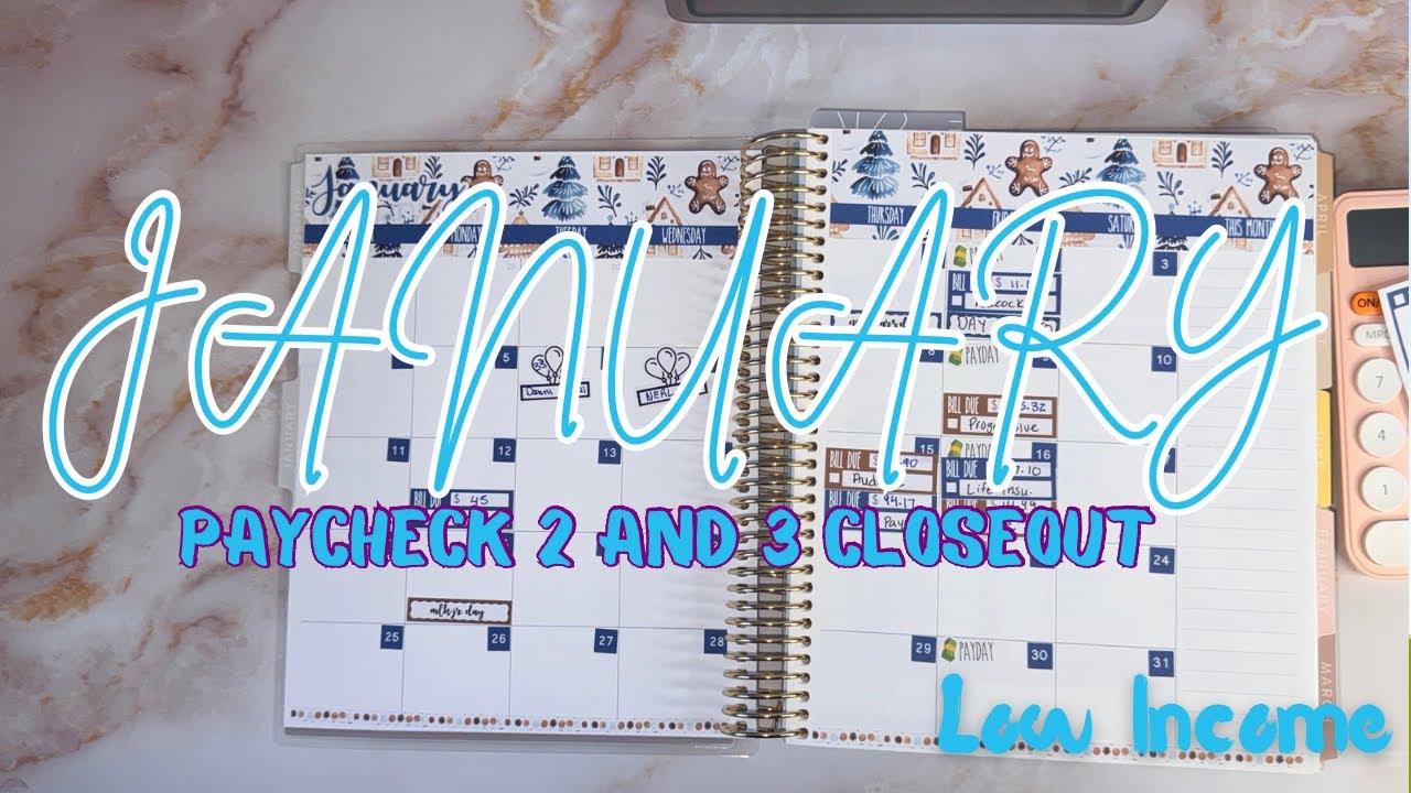 January Paycheck 2 and 3 Closeout | No Spend Week? | Monthly Goals 