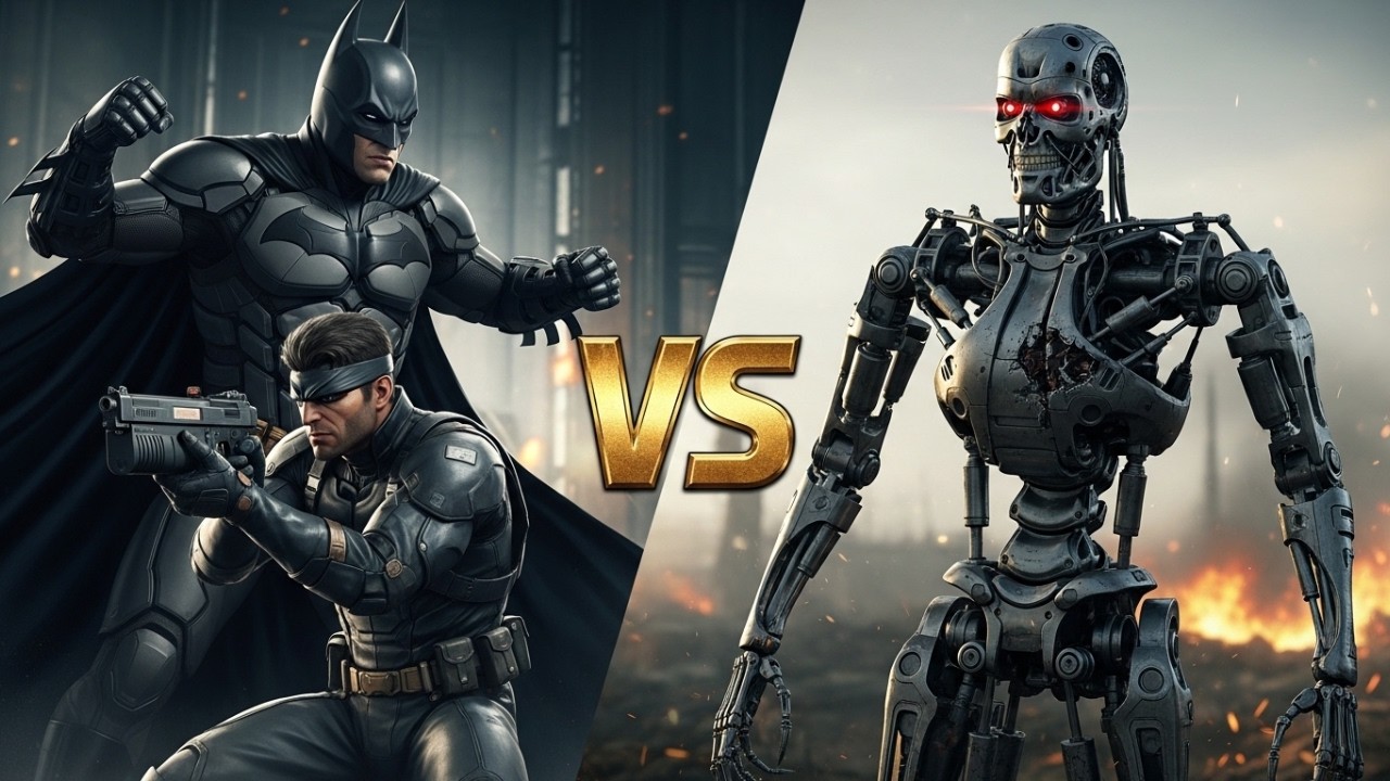 Batman and Solid Snake (Metal Gear) Discuss 'CONTINGENCY PLAN FOR T-800'