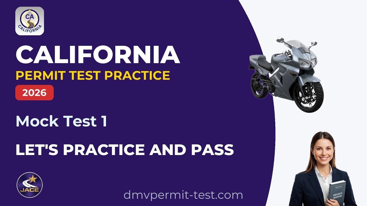 Can You Pass? 2026 CA DMV Motorcycle Mock Test 01 (Full) | JACE DMV Test Prep