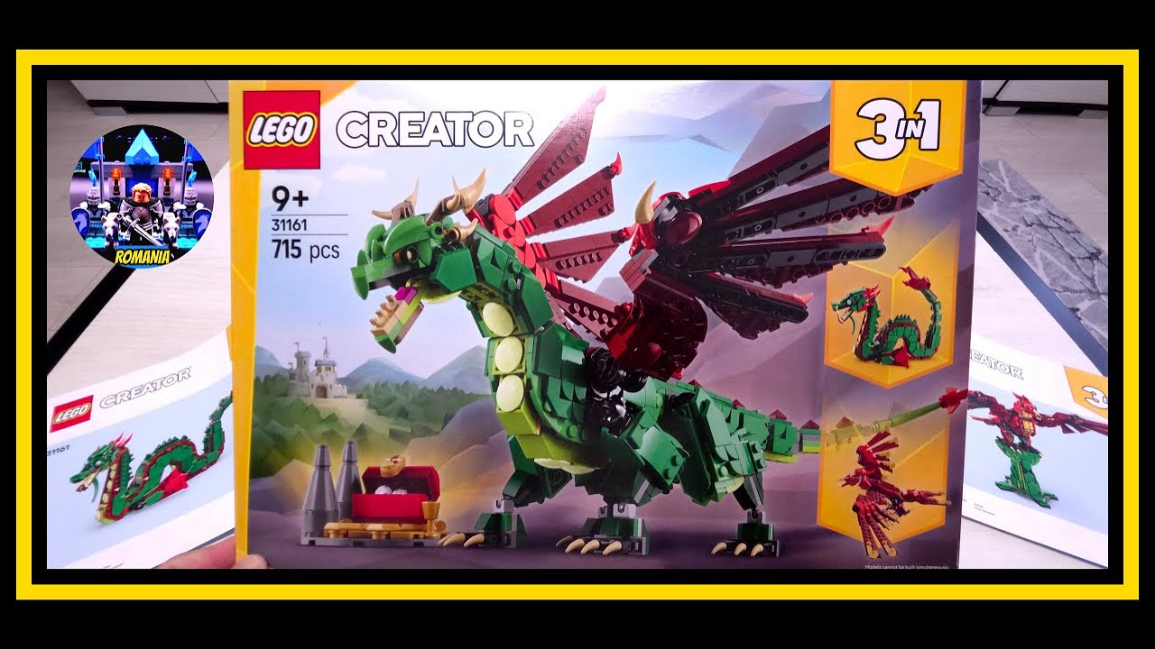 DESCHIDERE SET LEGO CREATOR 3 IN 1 - DRAGON MEDIEVAL - SET 31161 / 4K / 2026 /