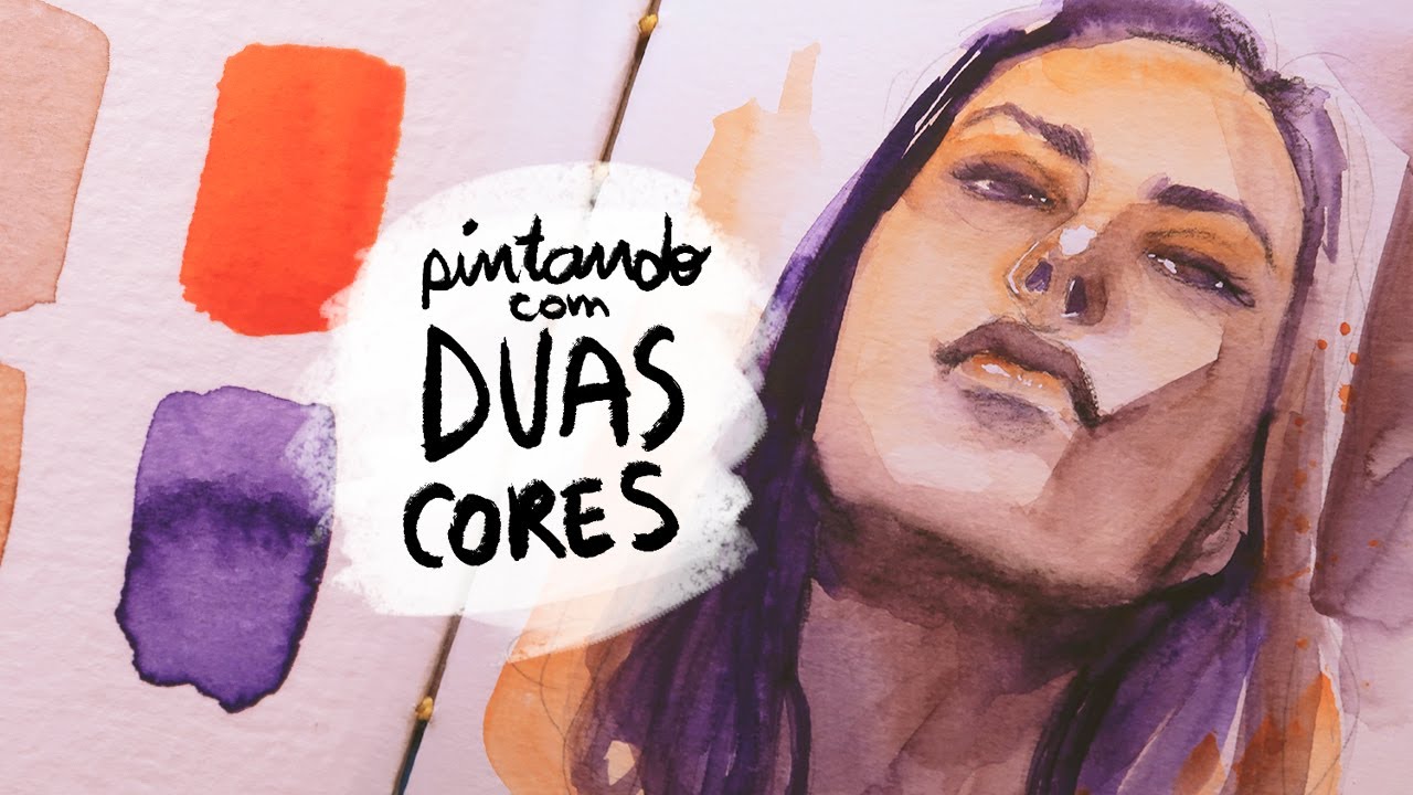PINTANDO UMA AQUARELA COM APENAS DUAS CORES #DesafioDaMary