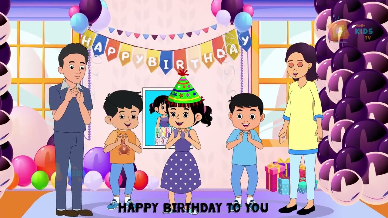 Happy Birthday Song | MellyKidsTv Nursery Rhymes & Kids Songs | #mellykidstv #happybirthday