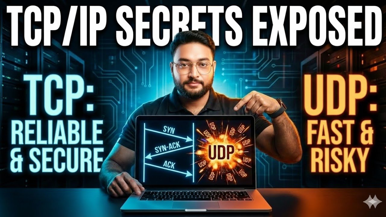 TCP/IP Protocols Explained Like a Hacker 🐦‍🔥🔥 | TCP Flags, 3-Way Handshake & TCP vs UDP (2026) 