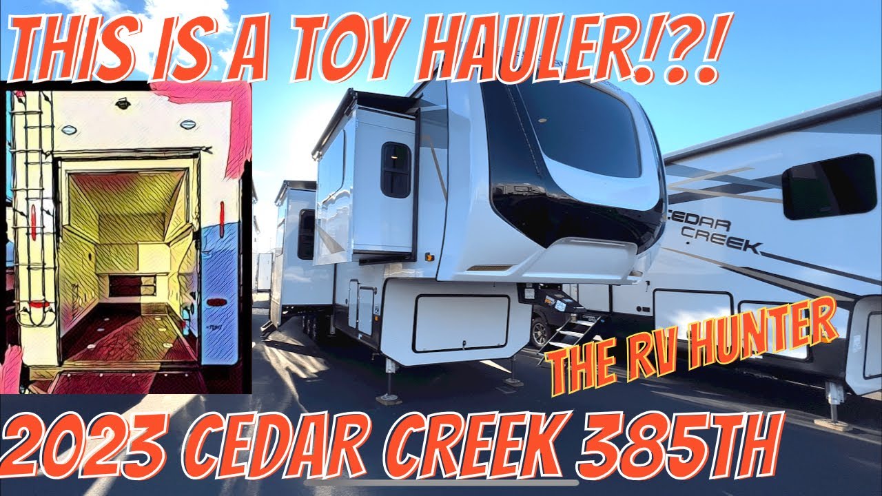 2023 Cedar Creek 385TH | Игрушечный тягач с 5-м колесом, гибрид — новый декор 2023 года!