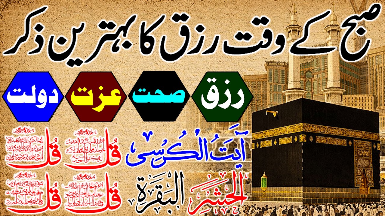 Start Your Day With This Dua 🌤️ | Adhkar Us Subha | Rizq & Protection | 4 Qul | Ayat ul Kursi | Dua