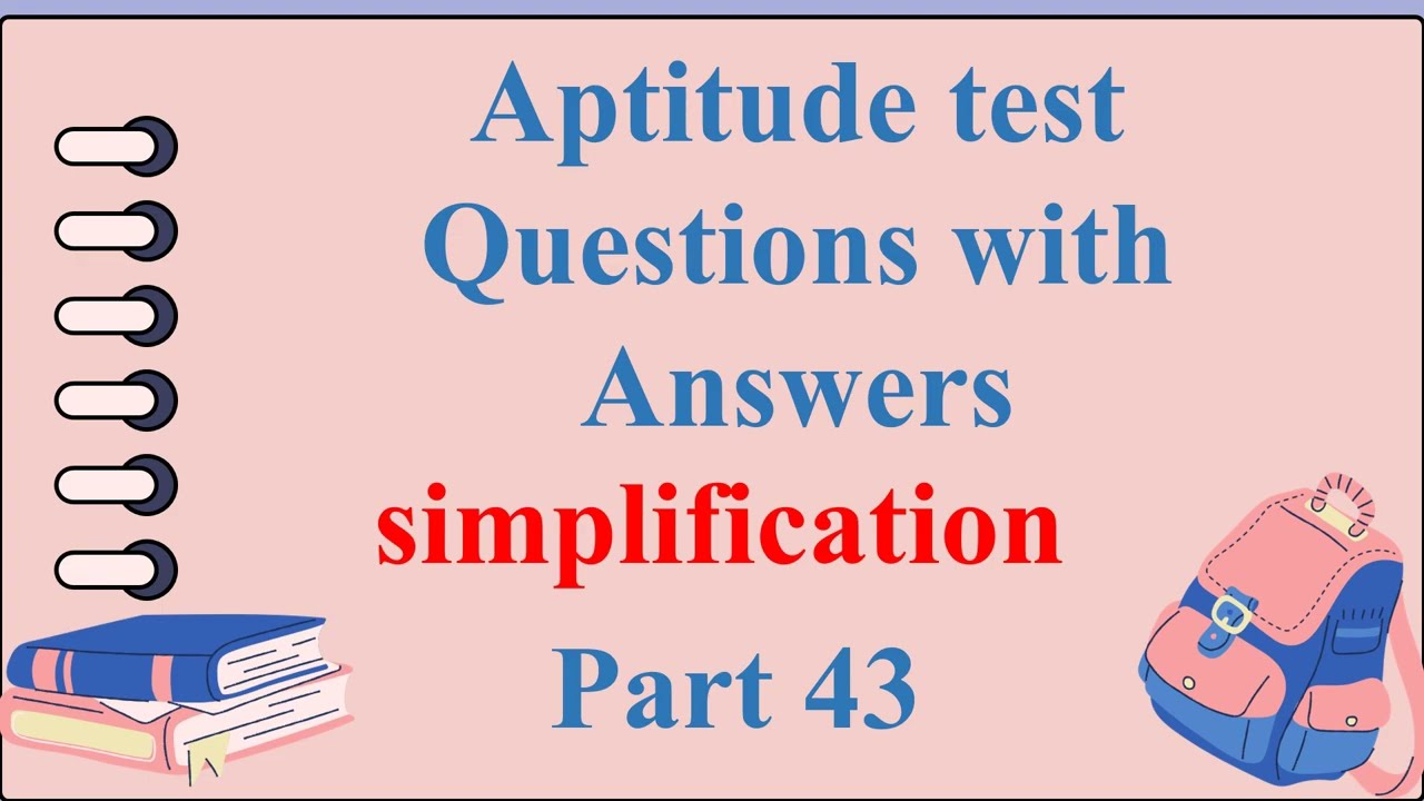 APTITUDE TEST QUESTIONS AND ANSWERS WITH SOLUTIONS