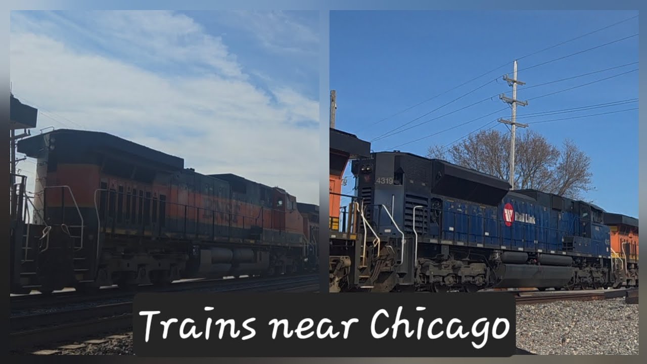 BNSF and CSX trains around Chicago in Mazon, IL and Blue island, IL (Fast BNSF trains, MRL, H1, IHB)