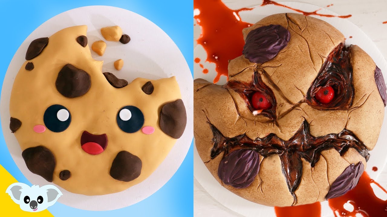 Cute and Scary Cookie Cake |  2 Faced Cake Ideas | Amazing Cakes | Koalipops