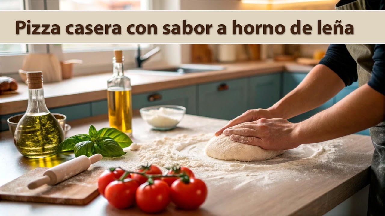 Cómo Hacer Pizza Casera con Sabor a Horno de Leña 🔥 (Truco Increíble)