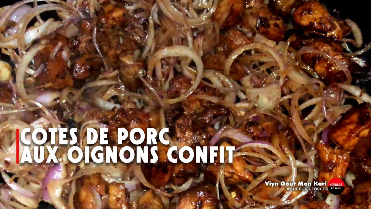 Porc ou poulet aux oignons confits   La recette de kreoler tv.