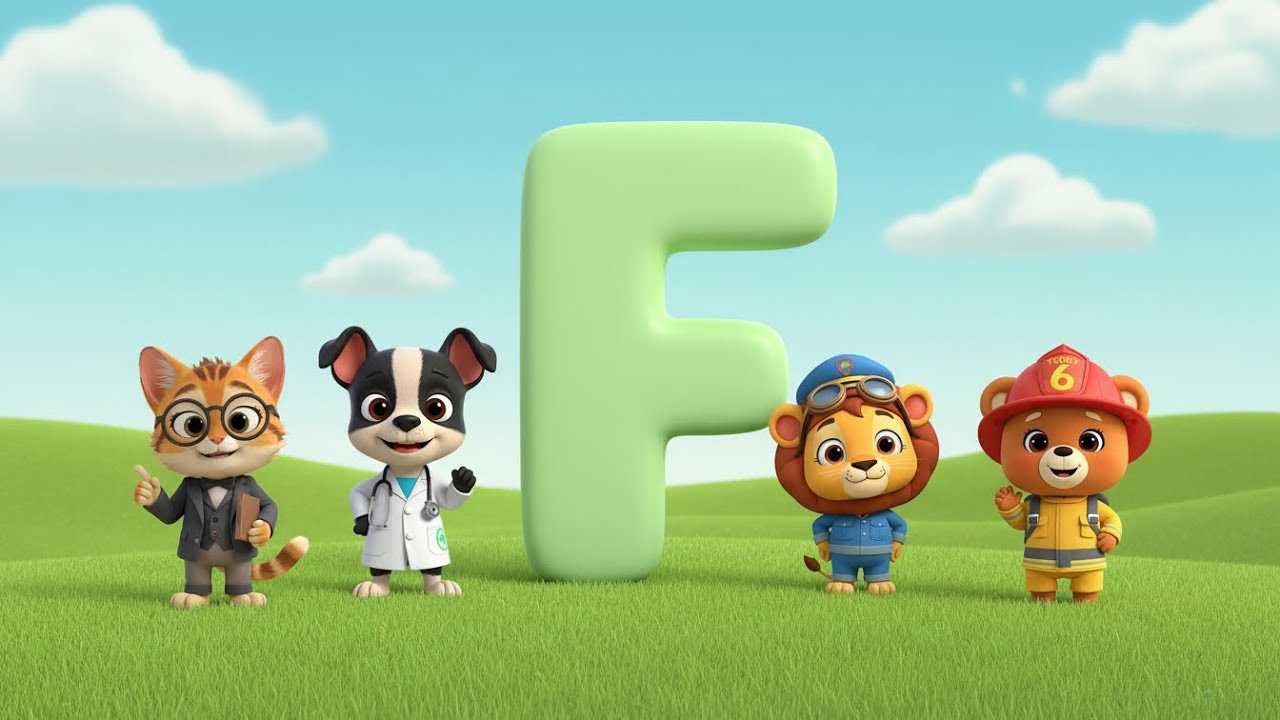 Learn Letter F with Cute Animals 🐻 | ABC for Toddlers | Preschool Learning