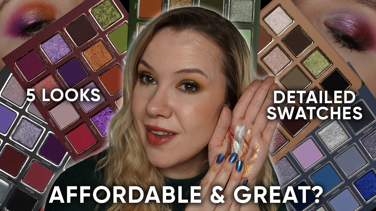 Cosmic Brushes 5 Palettes 5 Looks | Cooltrals, Nudetrals, Undergrowth, Tis The Season & Sinister