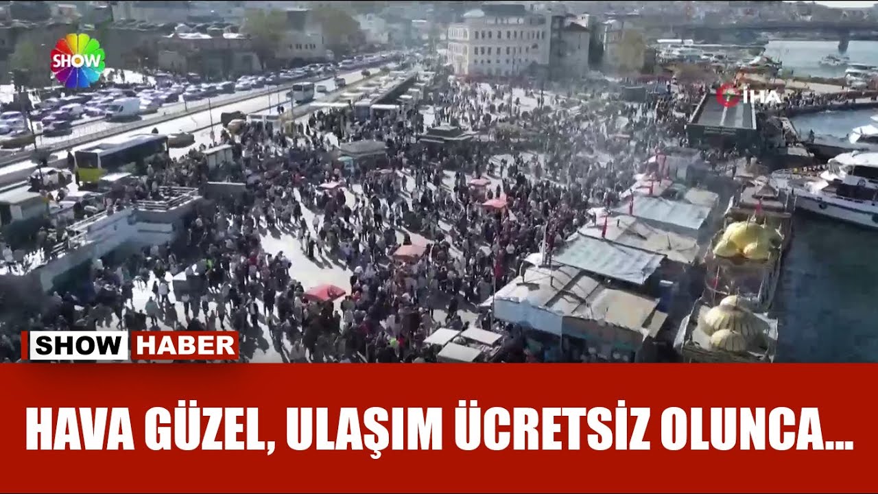 Eminönü'nde bayram çoşkusu!