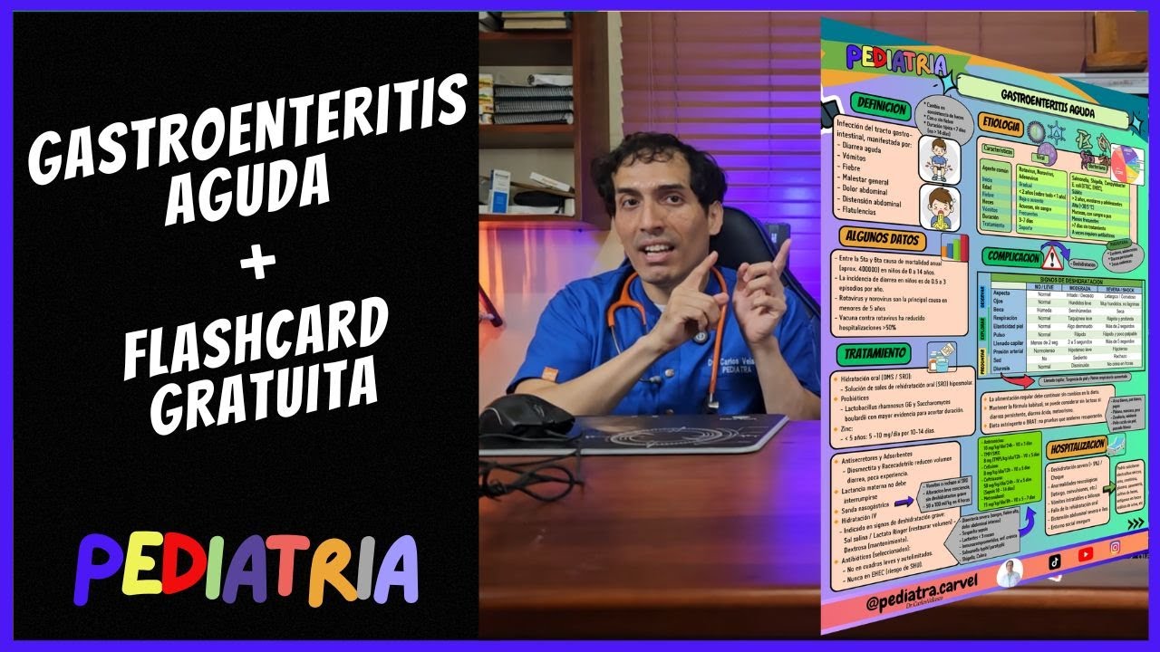 Gastroenteritis 🚽 en Pediatría 👶 - Explicado con flashcard 📋 (descargable)
