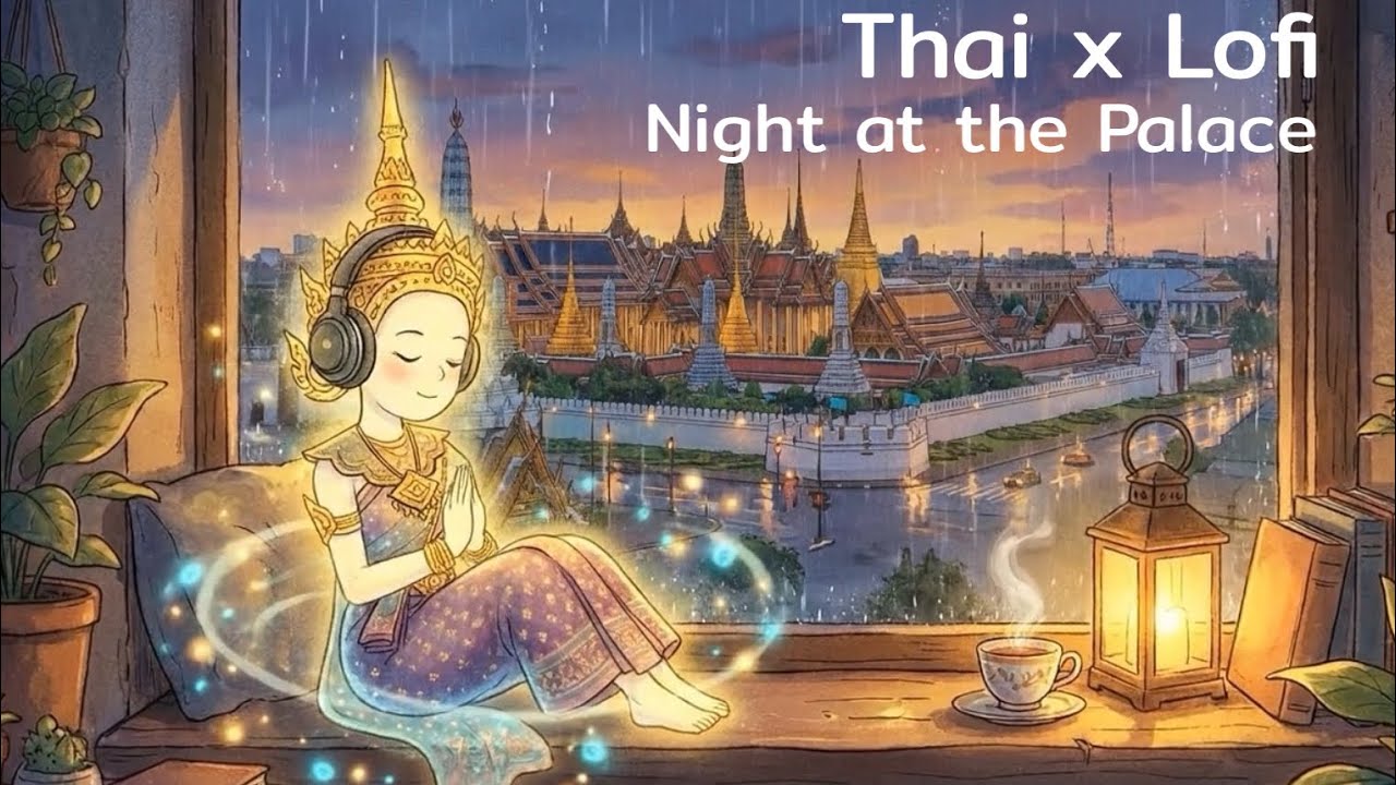 Grand Palace Night 🏰👑 Thai Lofi | เพลงบรรเลงฟังสบายผสานความเป็นไทย [study&sleep]