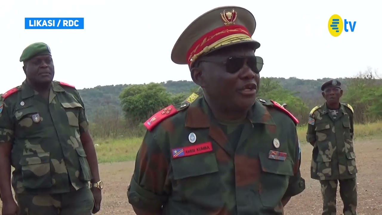 visite d'inspection de l'inspecteur Général des Forces armées de la RDC a Likasi.