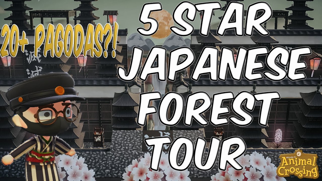 Japanese Forest W/ Castle | 5-Star Island Tour | Animal Crossing: New Horizons