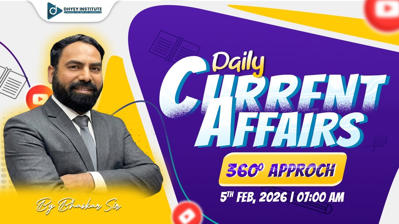 05 Feb 2026 l Daily Current Affairs in Gujarati by Dhyey live l Rajesh Bhaskar Sir