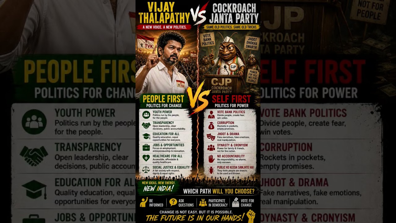 🔥 VIJAY vs COCKROACH JANTA PARTY: THE FUTURE vs THE OLD SYSTEM