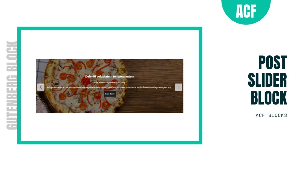 Gutenberg Post Slider Block | ACF Blocks