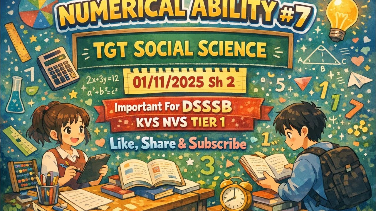 DSSSB PYQ|KVS/NVS TIER -1 NUMERICAL ABILITY #7 @payalsinghalacademy  #dsssbexamwindow #kvsnvs2025 