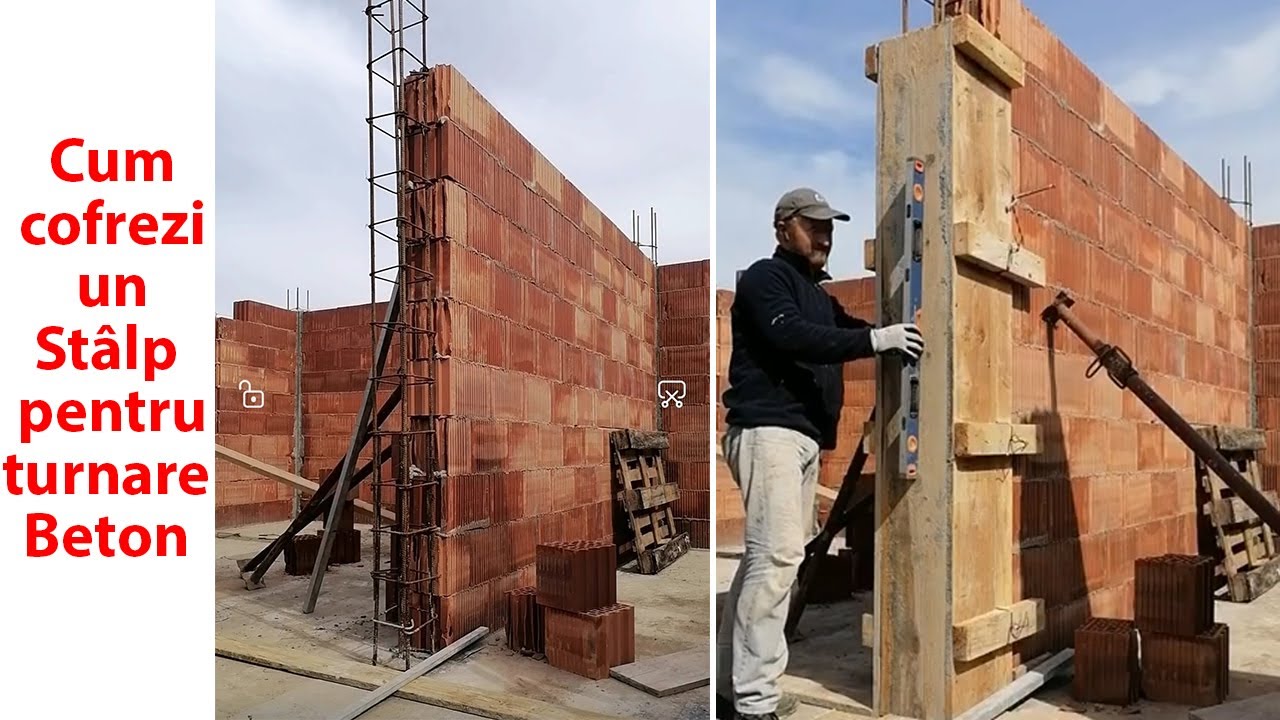 Cum cofrezi un Stâlp (sâmbure) pentru turnare Beton în 3 Laturi si cu 3 Boiandrugi