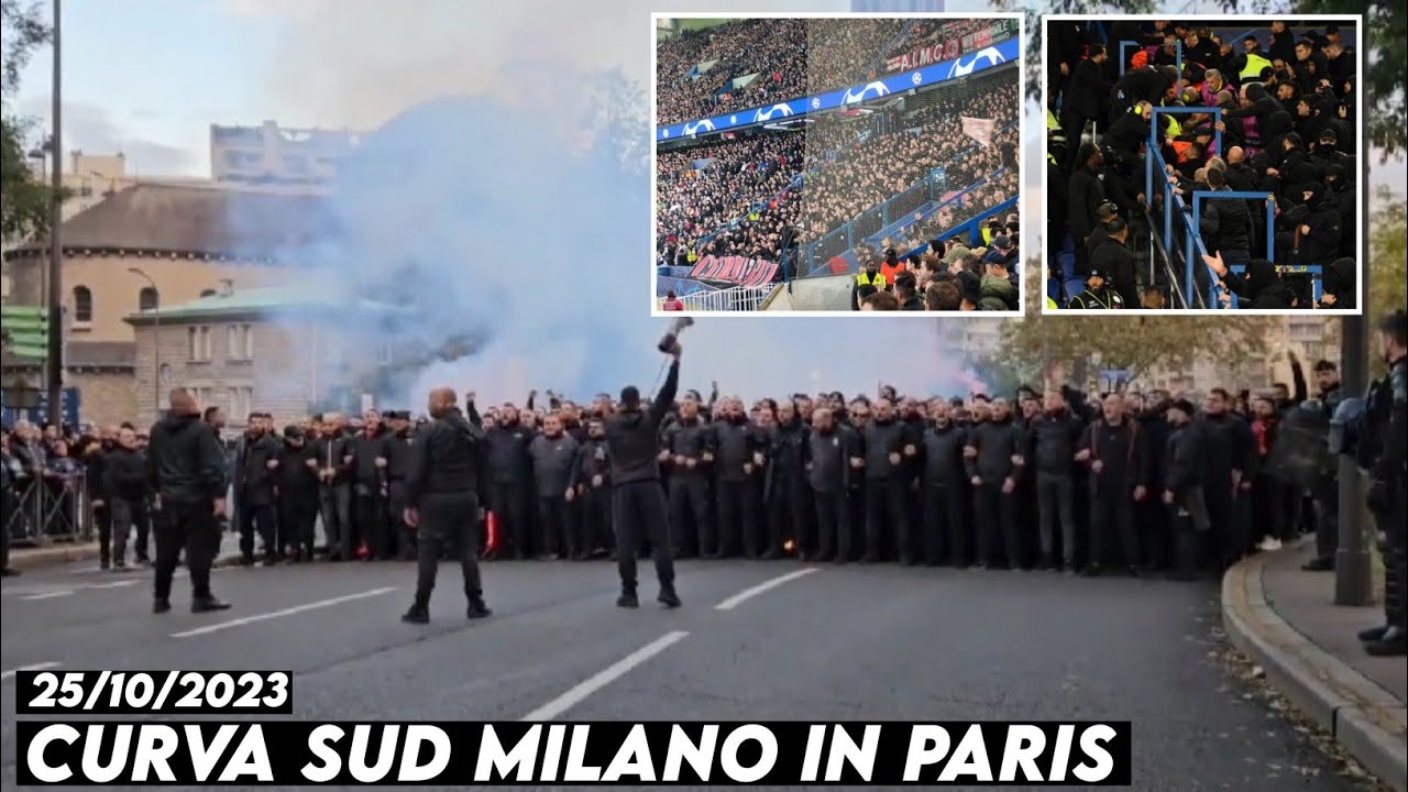 CURVA SUD MILANO IN PARIS || Paris Saint-Germain vs AC Milan 25/10/2023