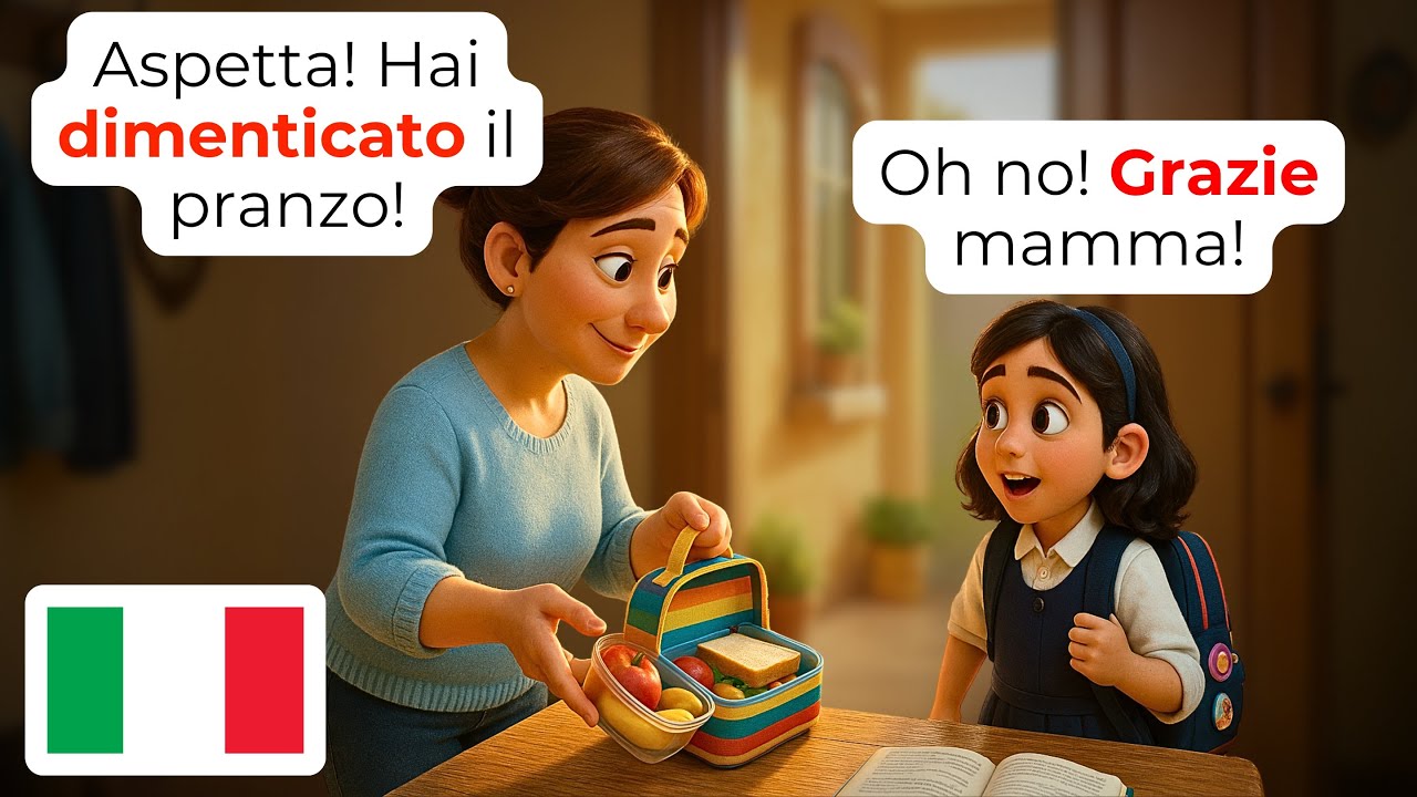 🇮🇹 Ежедневные школьные разговоры для начинающих | A1-A2 итальянский | Учите итальянский быстро