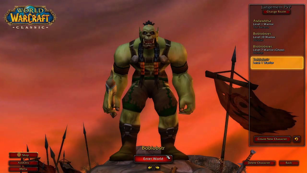WoW Classic Orc Warrior 1-10 Speedrun 1h 16m 21s (WR)
