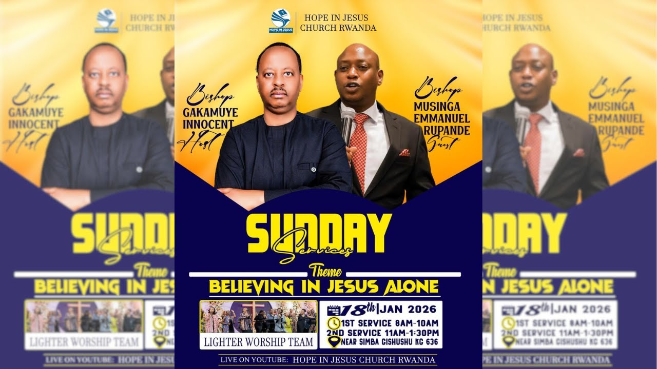 SUNDAY SECOND SERVICE WITH BISHOP MUSINGA EMMANUEL R. | HOPE IN JESUS CHURCH |18.01.2026