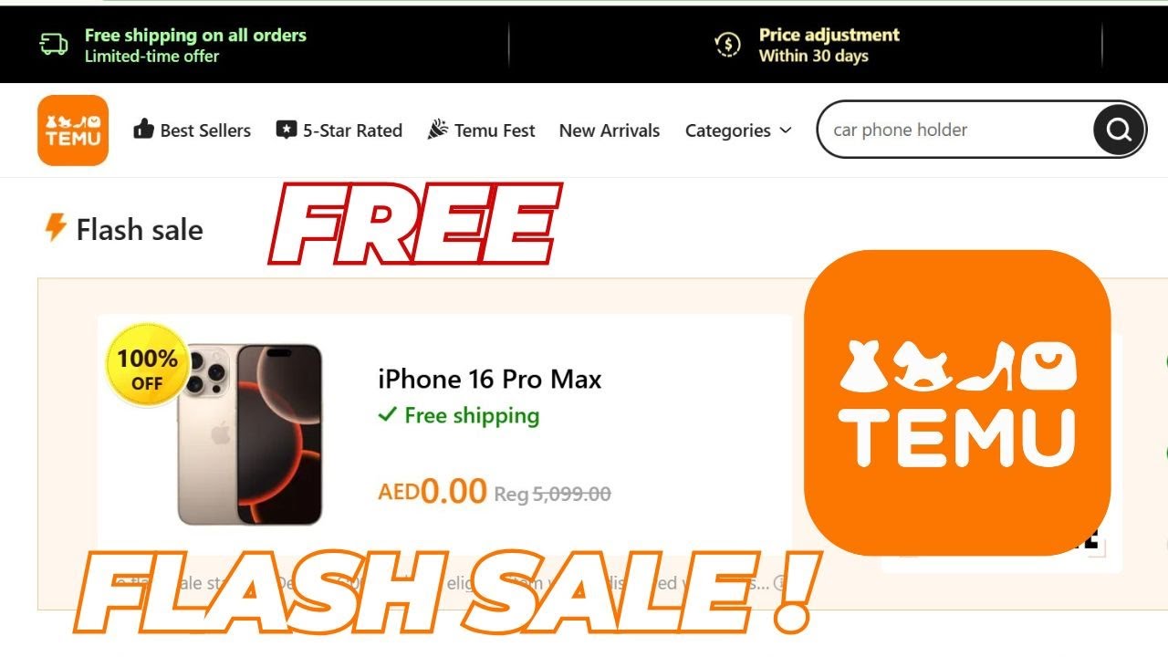 How to Win a 100% Off Flash Sale for iPhone 16 Pro Max on TEMU! #temu #temufinds