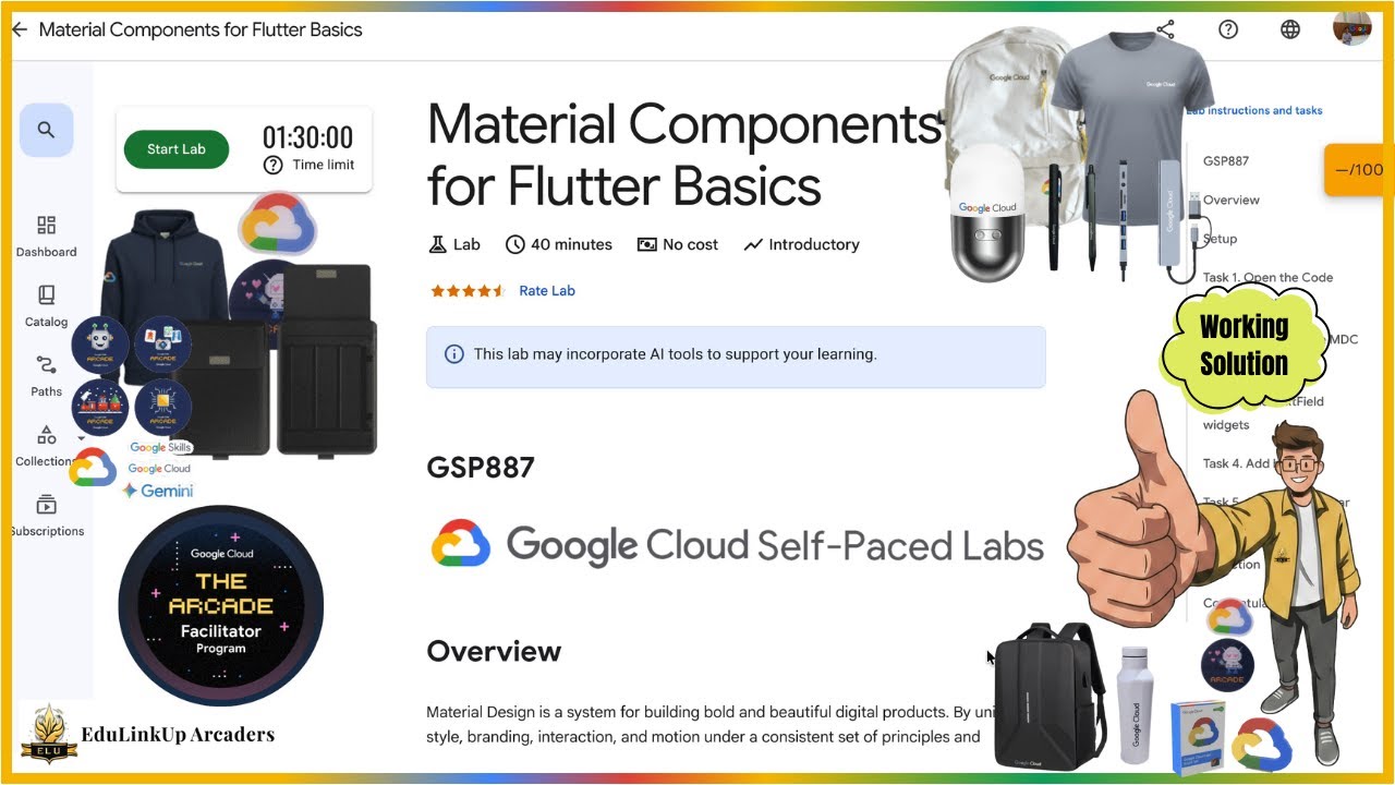 Material Components for Flutter Basics | GSP887