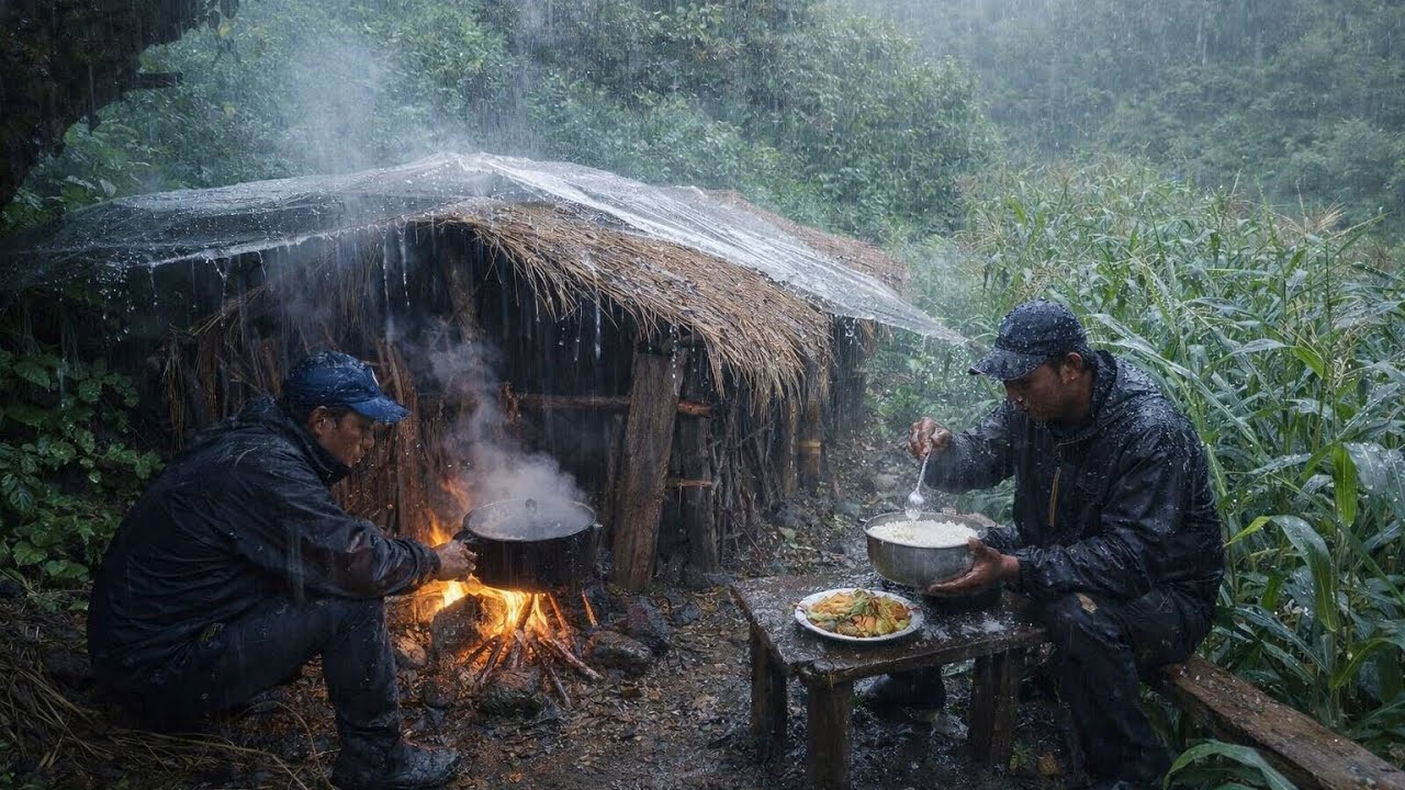 Real Nepali Mountain Village Life During the Rain | Most Peaceful And Relaxing Village Life |
