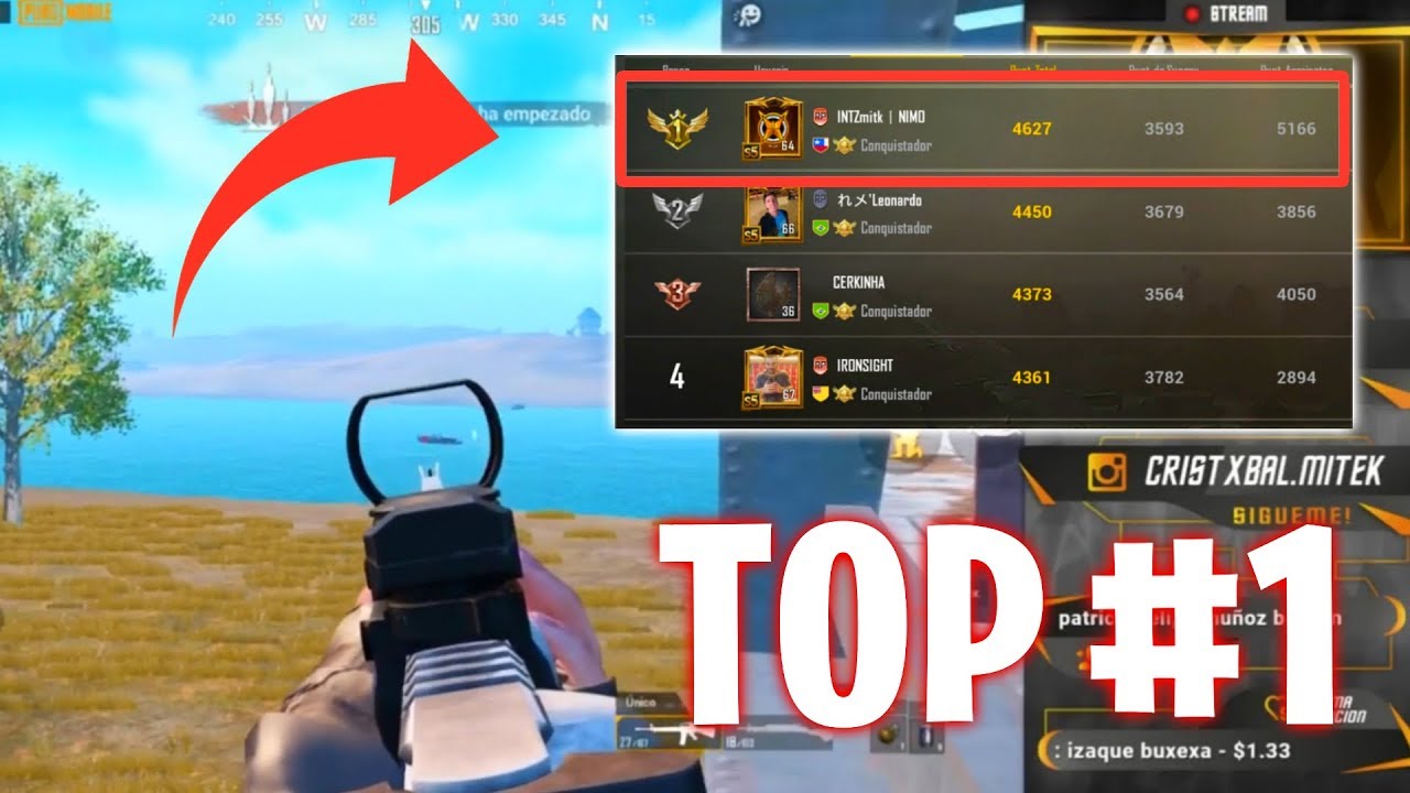 CON ESTA PARTIDA LLEGUE AL *TOP 1* (FPP) S.A SQUAD / PUBG MOBILE / MITEK