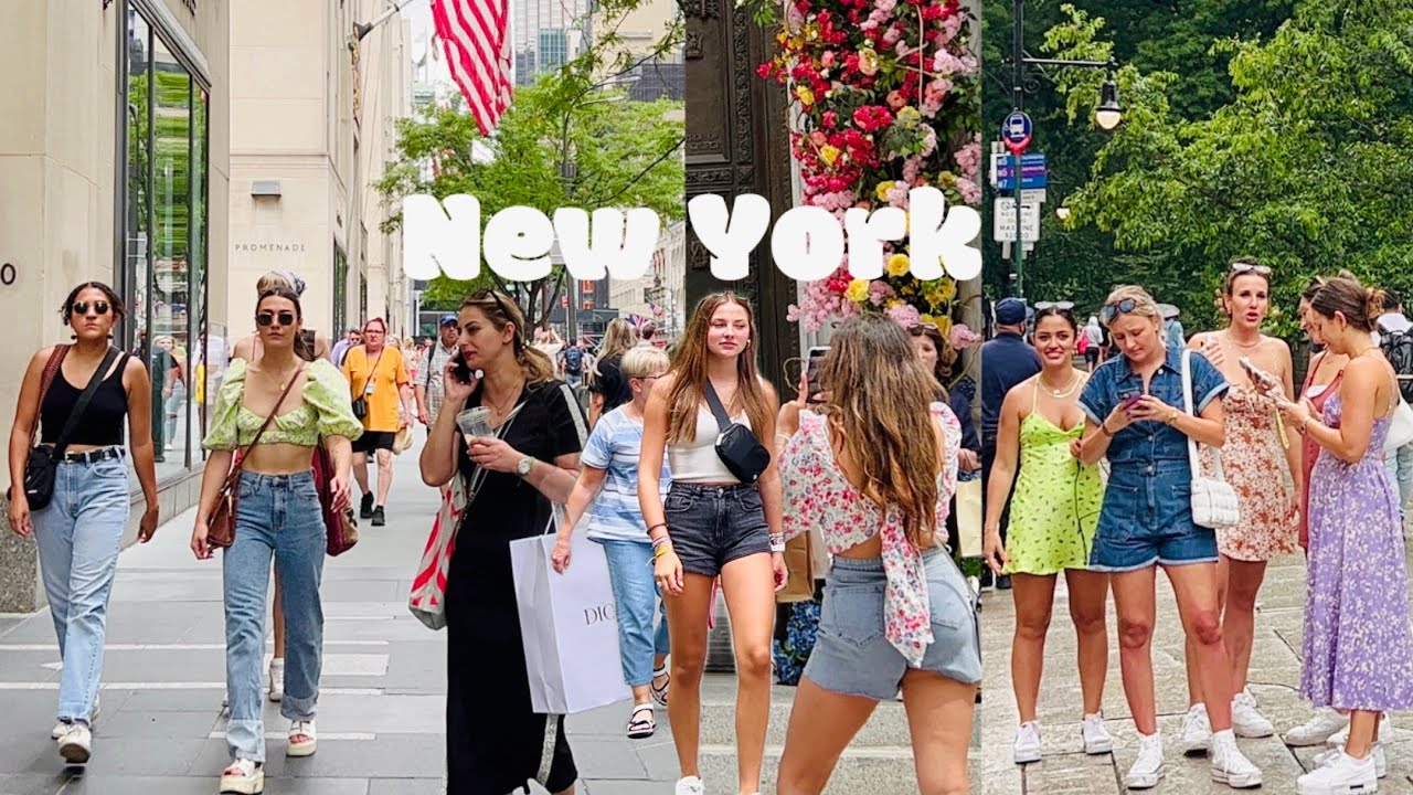 [4K]🇺🇸NYC Summer Walk🗽5th Ave of Manhattan😎🌿Rockefeller Center to Central Park | July 2022