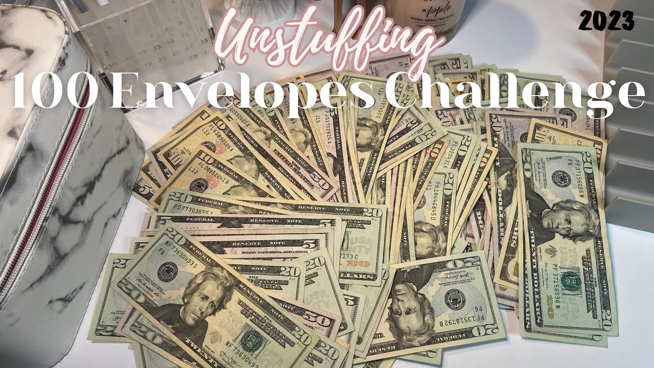 Unstuffing 100 Envelopes Saving Challenge + Over $5050 saved