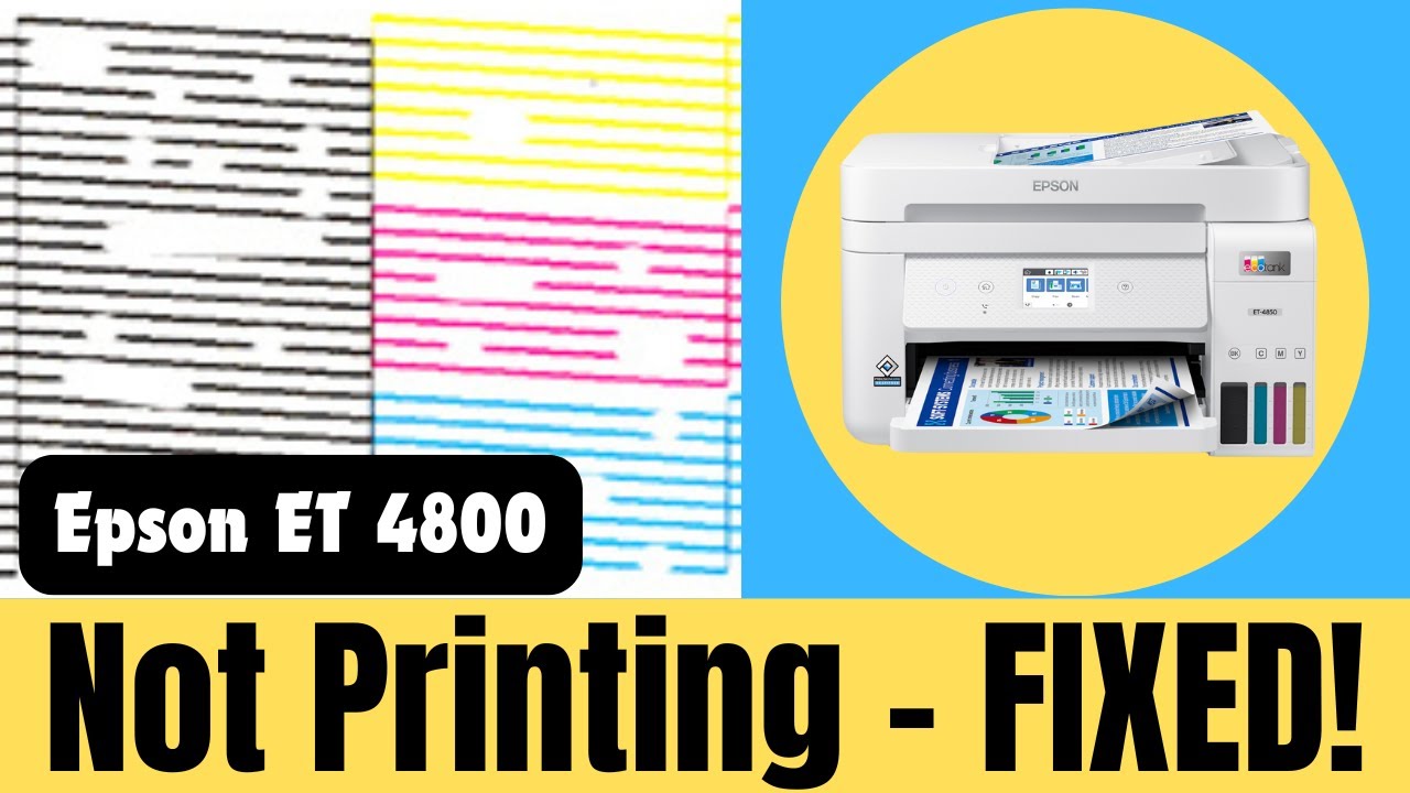 Epson ET 4800, 2700 и 2720 НЕ ПЕЧАТАЮТ цветные, черные и пустые страницы — Очистка печатающей гол...