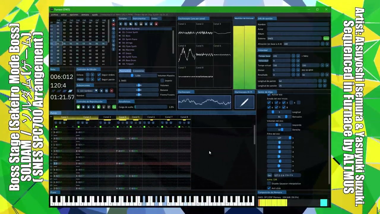 Soldam (Jaleco Arcade) - Boss Theme (SNES SPC700 Re Arrangement) [Furnace Tracker]