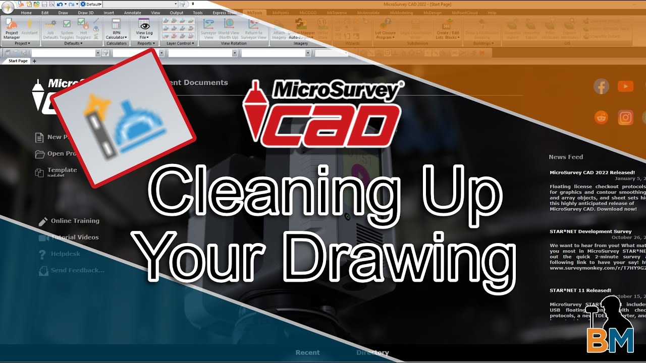 MicroSurvey CAD How to: Cleaning Up Your Drawing | Bench Mark