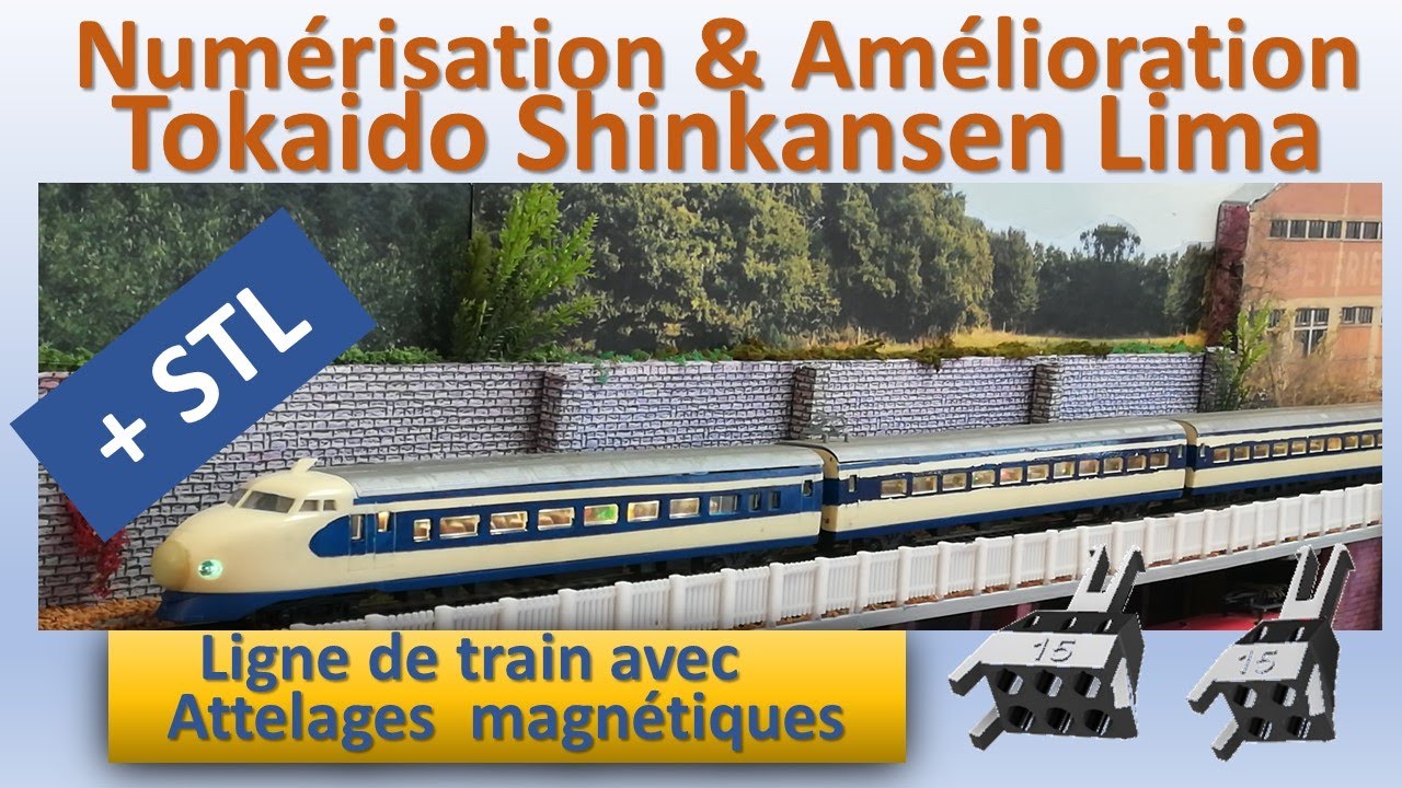 Numérisation Digitalisation Tokaido Lima HO – Ligne de train à Attelages magnétiques - Bullet Train