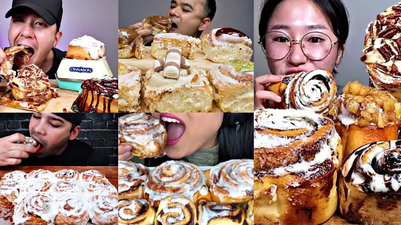 EATING CINNAMON ROLLS 🥐DESSERT //MUKBANG COMPILATION 