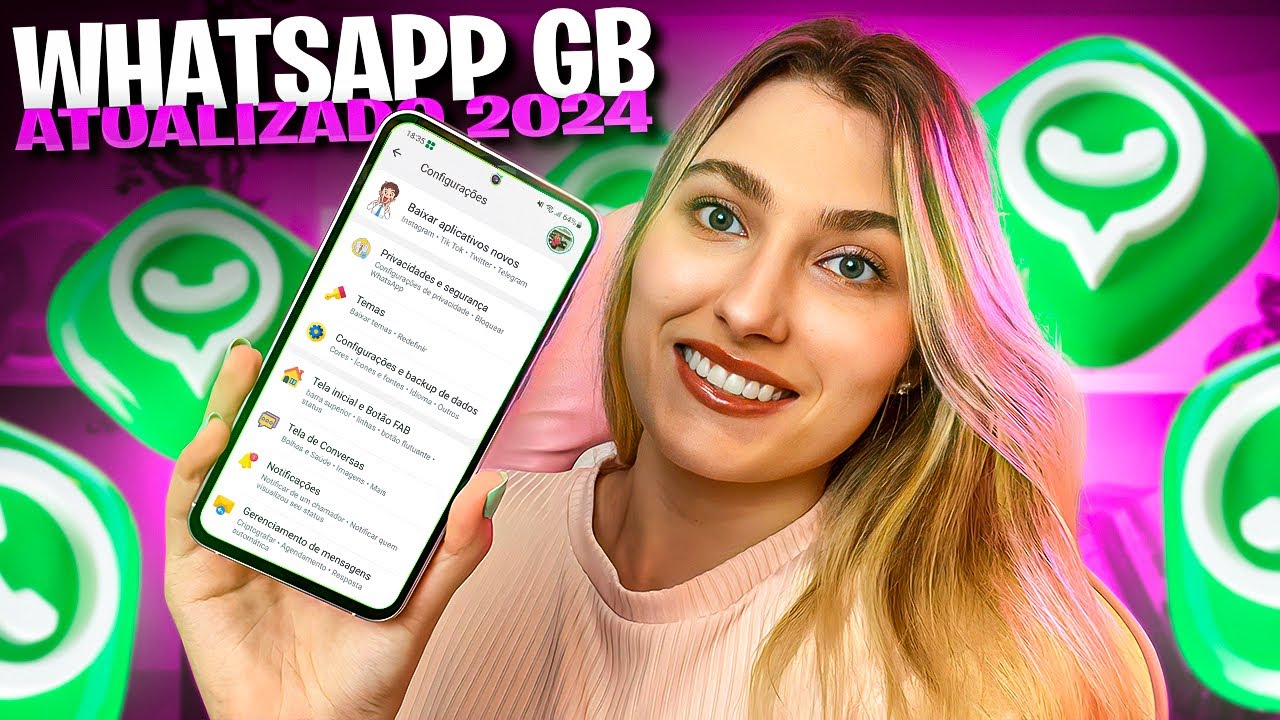 CHEGOU🎉  WHATSAPP GB ATUALIZADO 2024 COM NOVAS FUNÇÕES