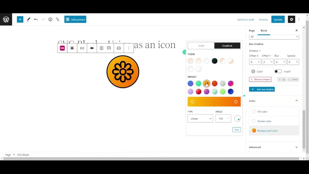 How to create an icon and add style to it using SVG Block - BoldBlocks