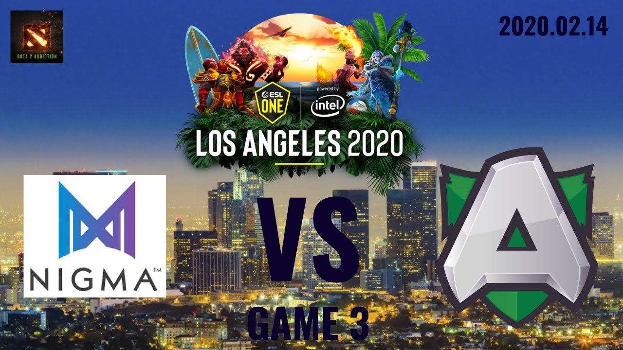 Nigma vs alliance Game 3 ESL ONE Los Angeles FINAL in Chinese