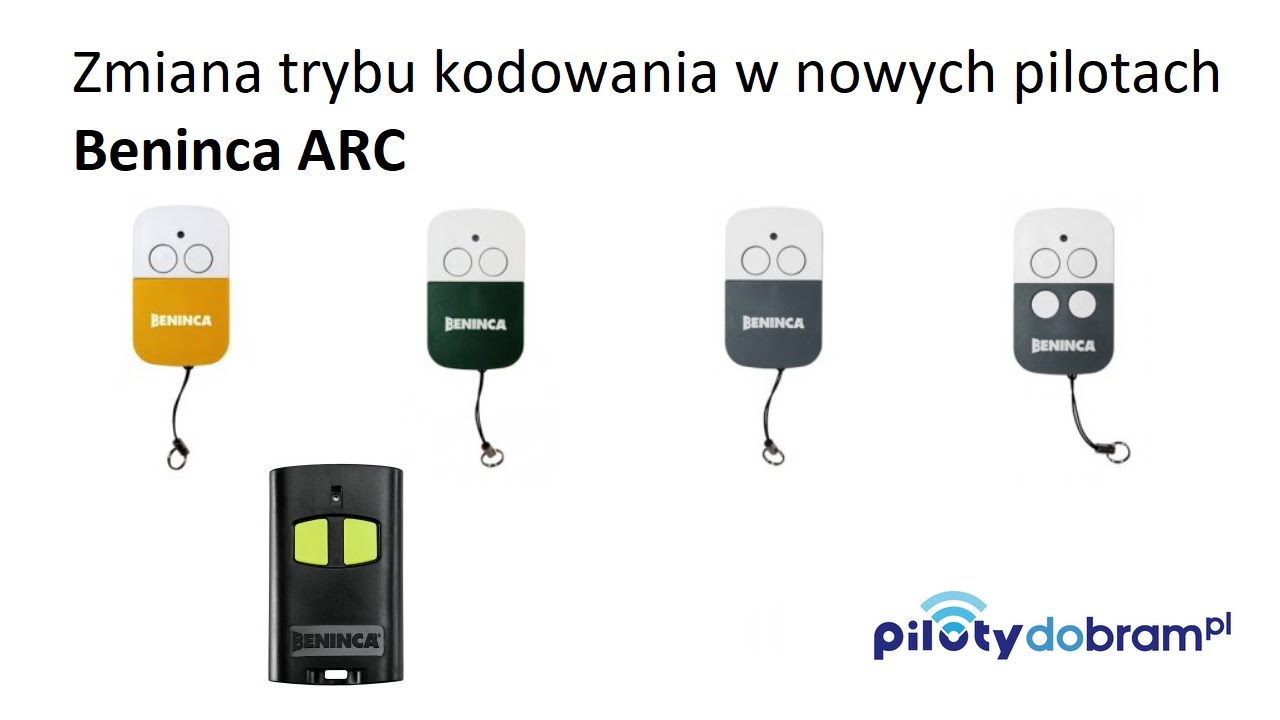 Zmiana trybu kodowania pilotów Beninca TO.GO VA oraz HAPPY