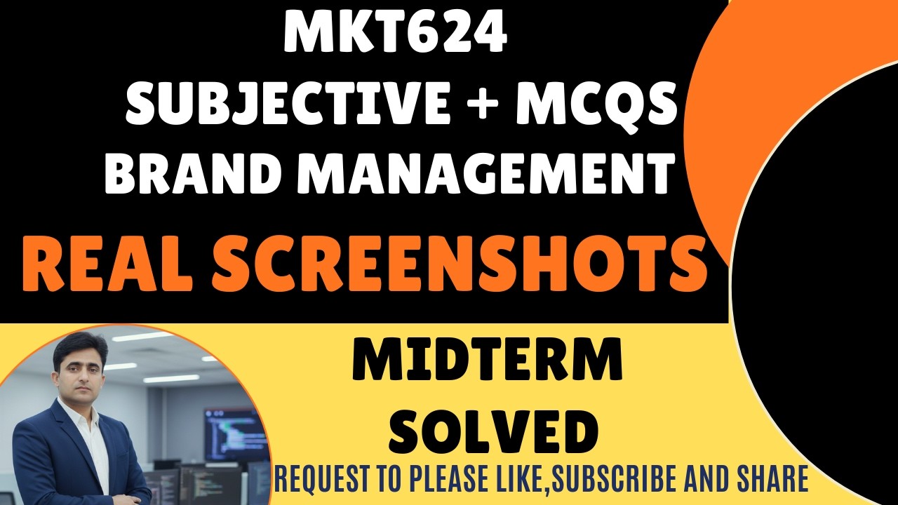 MKT627 Brand Management  | Midterm Quick Revision | Solved MCQs & Short Questions | VU