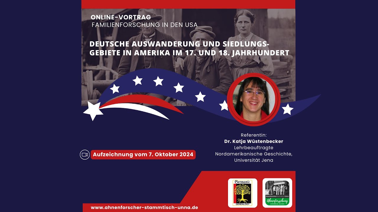 DEUTSCHE AUSWANDERUNG UND SIEDLUNGSGEBIETE IN AMERIKA IM 17. UND 18. JAHRHUNDERT